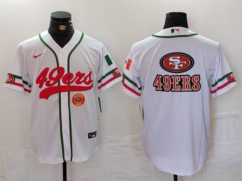 Men San Francisco 49ers Blank White Joint Name 2024 Nike Limited NFL Jersey style 7035